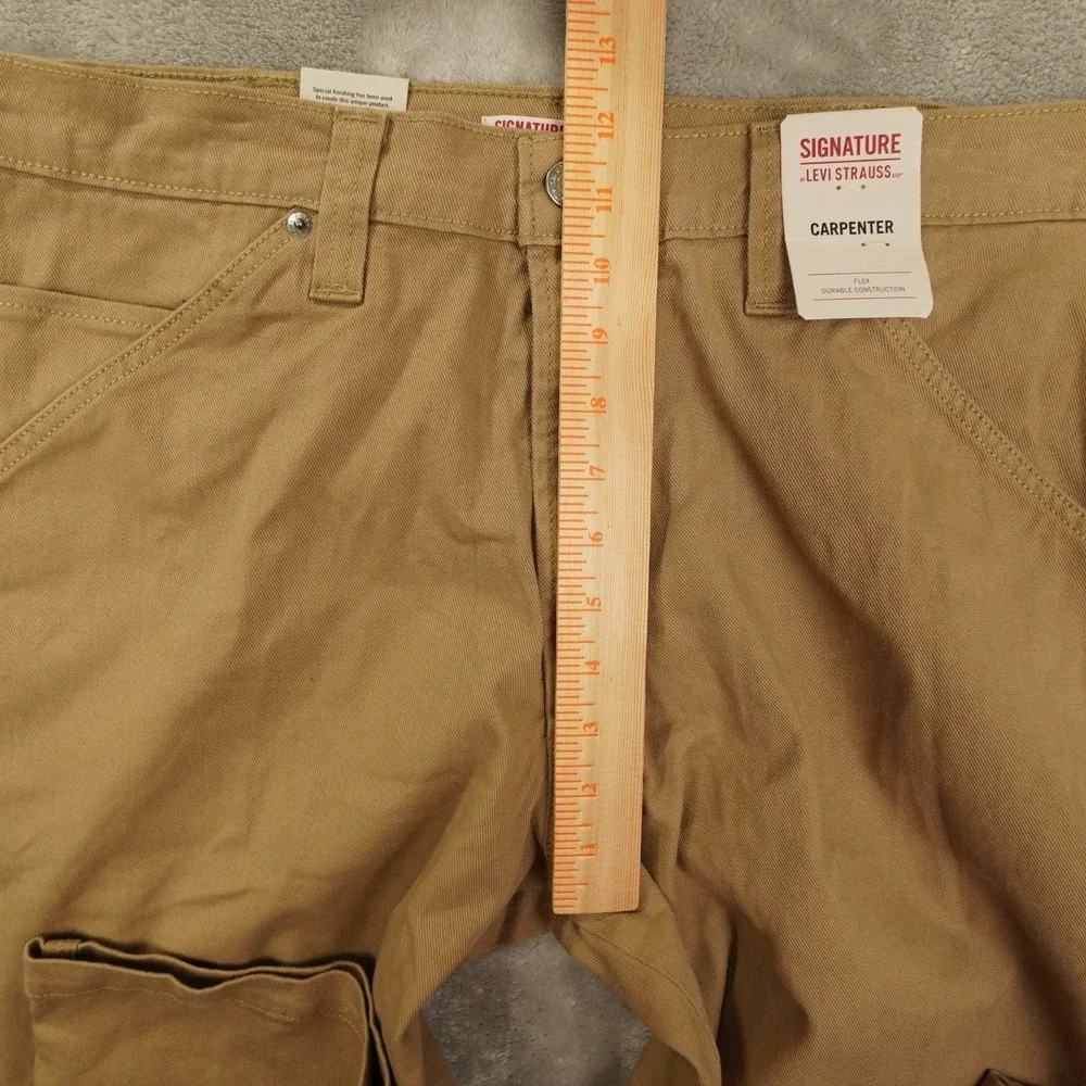 Levi Strauss Signature Carpenter Pants Men's 36x32 Tan Khaki NWT Workwear